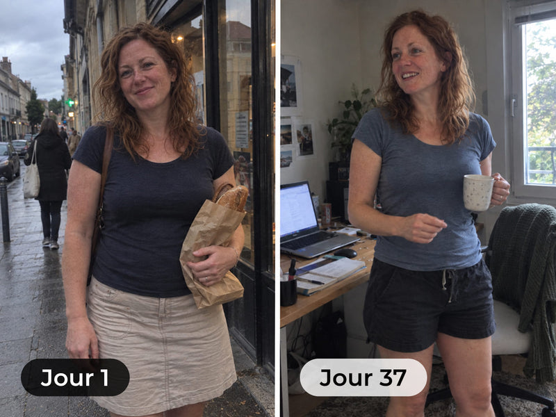 Foto del prima e dopo di una cliente