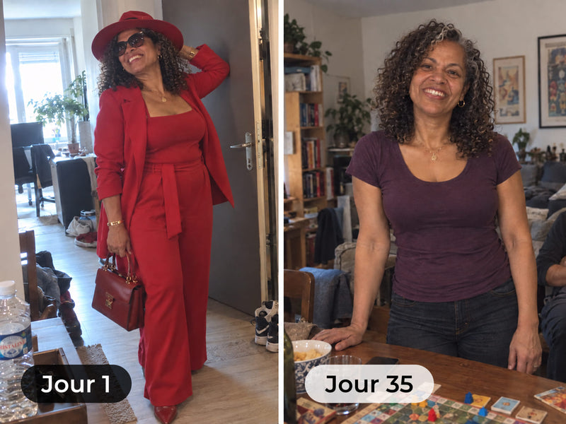 Foto del prima e dopo di una cliente