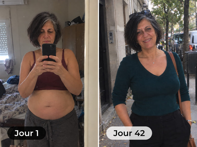 Foto del prima e dopo di una cliente